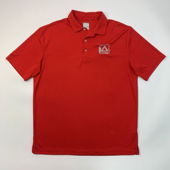 Callaway Polo Shirt Mens L Large Red Optidri Performance Short Sleeve Golf - Picture 2 of 9